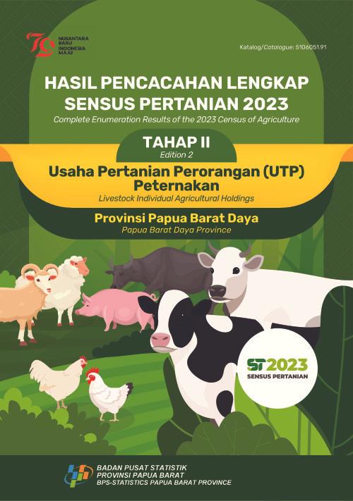 Hasil Pencacahan Lengkap Sensus Pertanian 2023 - Tahap II: Usaha Pertanian Perorangan (UTP) Peternakan Provinsi Papua Barat Daya