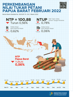 Perkembangan Nilai Tukar Petani Provinsi Papua Barat Februari 2022