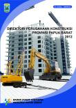 Directory Of Construction Establishment In Papua Barat Province 2012