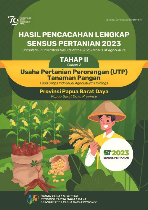 Hasil Pencacahan Lengkap Sensus Pertanian 2023 - Tahap II: Usaha Pertanian Perorangan (UTP) Tanaman Pangan Provinsi Papua Barat Daya