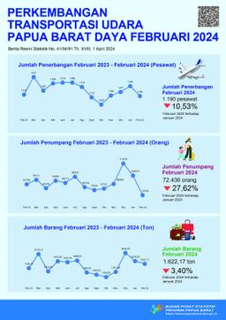 Pada Bulan Februari 2024 Jumlah Penerbangan Mengalami Penurunan Sebesar 10,53 Jika Dibandingkan Bulan Sebelumnya.