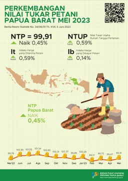 Perkembangan Nilai Tukar Petani Provinsi Papua Barat Mei 2023